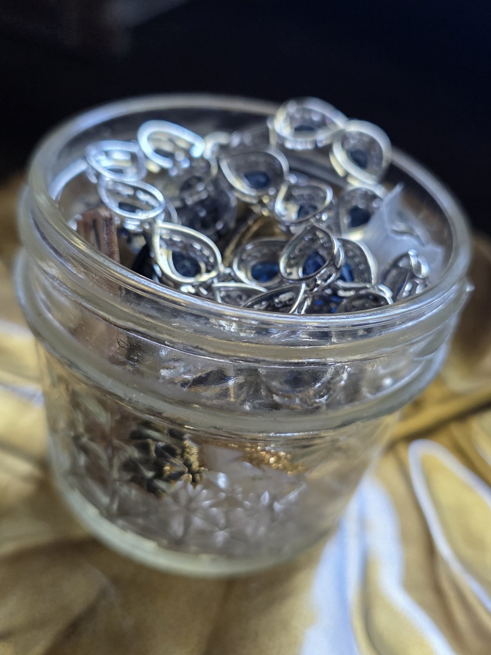 Sapphires & Pearls Mystery Jewelry Jar